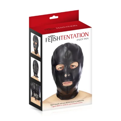 Зображення Капюшон для БДСМ Fetish Tentation Open mouth and eyes BDSM hood