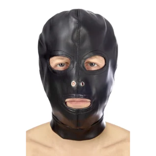 Капюшон для БДСМ Fetish Tentation Open mouth and eyes BDSM hood