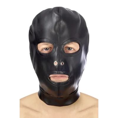 Капюшон для БДСМ Fetish Tentation Open mouth and eyes BDSM hood