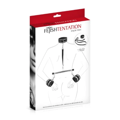 Фіксатор для рук і шиї з повідцем Fetish Tentation Submission bar with handcuffs and collar 7 Зображення Фіксатор для рук і шиї з повідцем Fetish Tentation Submission bar with handcuffs and collar