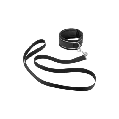 Alternative view of Фіксатор для рук і шиї з повідцем Fetish Tentation Submission bar with handcuffs and collar