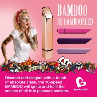 Зображення Потужний мінівібратор Rocks Off Bamboo Rose Gold