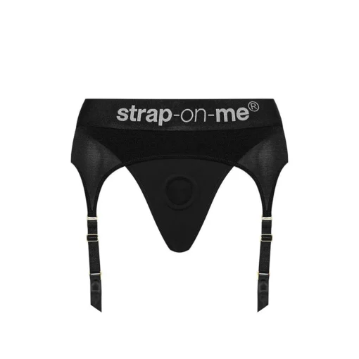 Труси для страпона з підв’язками для панчіх Strap-On-Me REBEL HARNESS  S - Зображення 3