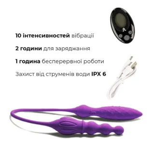Вібратор двосторонній Adrien Lastic AD-2X з пультом LRS 11 Зображення Вібратор двосторонній Adrien Lastic AD-2X з пультом LRS