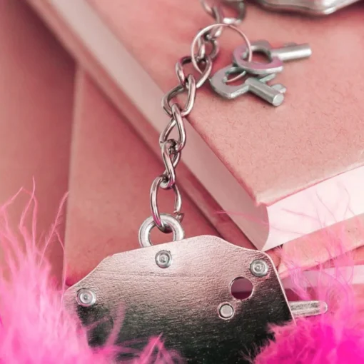 Наручники металеві Adrien Lastic Handcuffs Pink - Зображення 2
