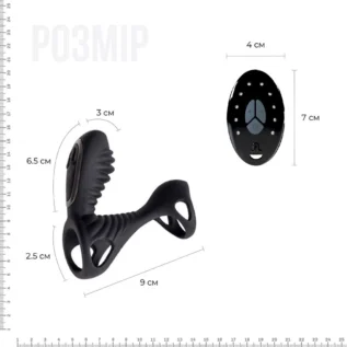 Alternative view of Насадка на член з вібрацією Adrien Lastic Gladiator з пультом LRS розмір F