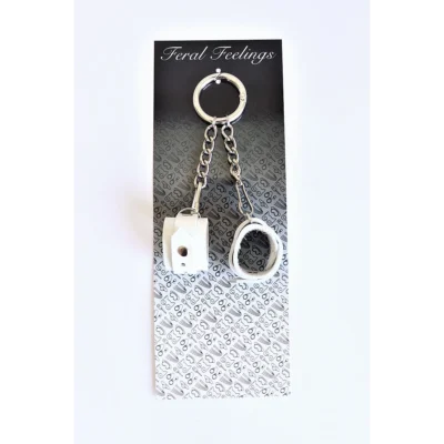 Alternative view of Брелок Наручники Білий