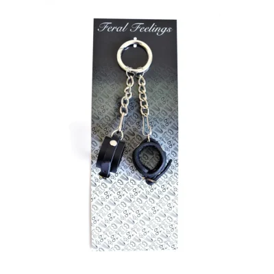 Alternative view of Брелок Наручники з пряжкою Чорний