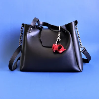 Зображення Брелок Наручники з пряжкою Червоний