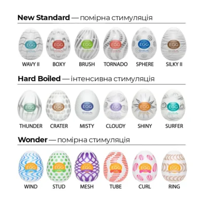 Зображення Набір мастурбаторів-яєць Tenga Egg Hard Boild Pack 6pcs