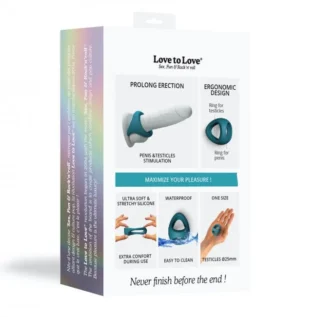 Ерекційне кільце подвійне Love To Love FLUX RING - TEAL ME 15 Зображення Ерекційне кільце подвійне Love To Love FLUX RING - TEAL ME