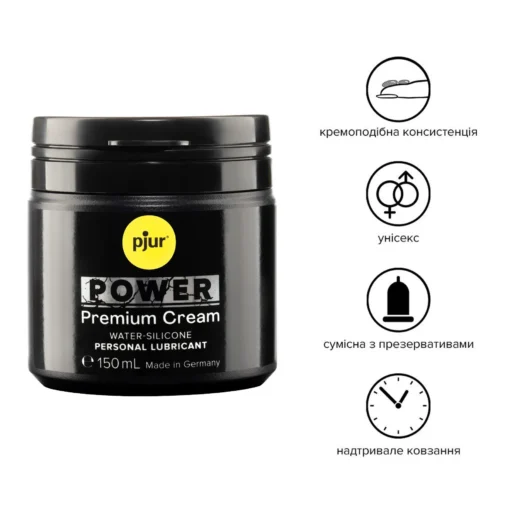 Густа змазка для фістингу та анального сексу pjur POWER Premium Cream 150ml - Зображення 2