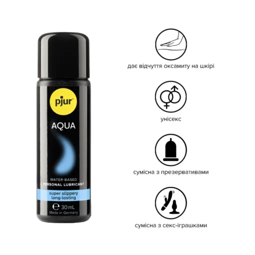 Лубрикант на водній основі pjur Aqua 30ml - Зображення 2