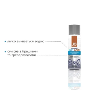 Анальна змазка JO ANAL H2OCOOLING 60ml 9 Зображення Анальна змазка JO ANAL H2OCOOLING 60ml