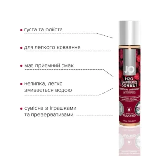 Змазка на водній основі JO H2O Raspberry Sorbet 30ml 9 Зображення Змазка на водній основі JO H2O Raspberry Sorbet 30ml