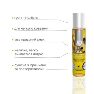Змазка на водній основі JO H2O Banana Lick 30ml 9 Змазка на водній основі JO H2O Banana Lick 30ml - Зображення 3