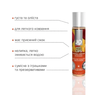 Змазка на водній основі JO H2O Peachy Lips 30ml 9 Зображення Змазка на водній основі JO H2O Peachy Lips 30ml
