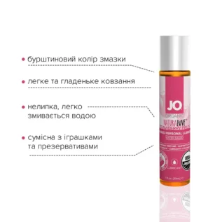 Змазка на водній основі JO NATURALOVE Strawberry 30ml 10 Зображення Змазка на водній основі JO NATURALOVE Strawberry 30ml