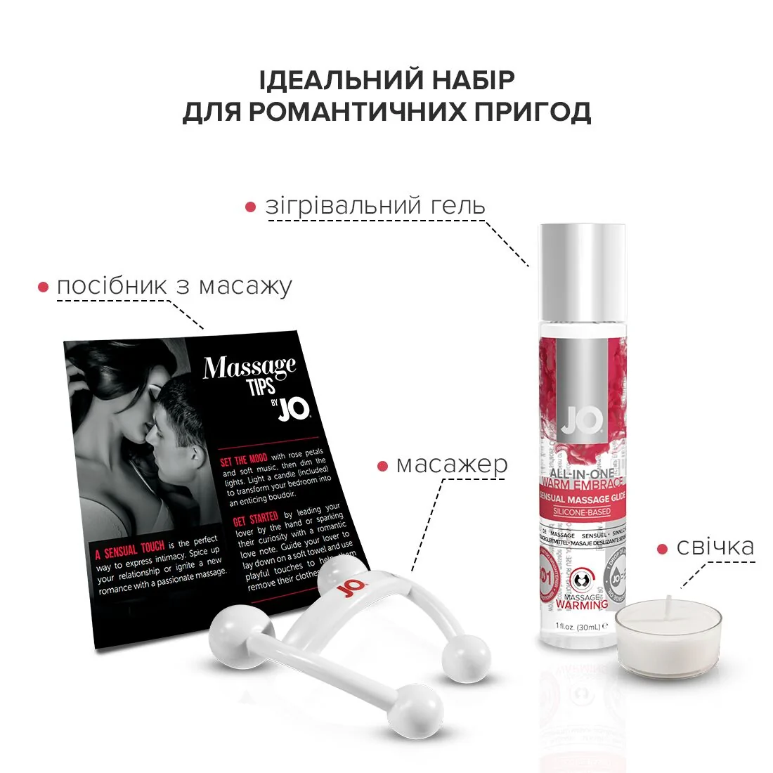 Набір для масажу JO ALL IN ONE MASSAGE GIFT SET 3 Набір для масажу JO ALL IN ONE MASSAGE GIFT SET - Зображення 2