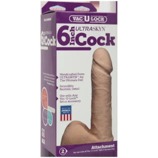 Фалоімітатор Doc Johnson Vac-U-Lock - 6 Inch ULTRASKYN Cock 6 Зображення Фалоімітатор Doc Johnson Vac-U-Lock - 6 Inch ULTRASKYN Cock