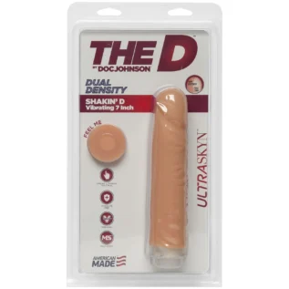 Alternative view of Фалоімітатор Doc Johnson The D: Shakin D 7 Inch Vibro ULTRASKYN