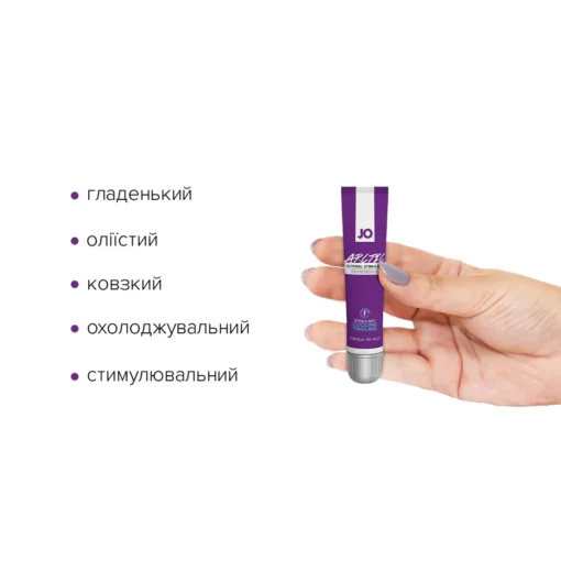 Стимулювальний гель для клітора JO ARCTIC COOLING 10ml - Зображення 2