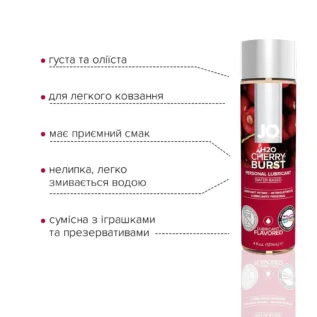 Змазка на водній основі JO H2O Cherry Burst 120ml 9 Змазка на водній основі JO H2O Cherry Burst 120ml - Зображення 3