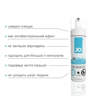 М’яка пінка для очищення іграшок JO REFRESH 207ml 9 М’яка пінка для очищення іграшок JO REFRESH 207ml - Зображення 3