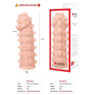 Насадка на член Kokos Extreme Sleeve ES.04 розмір M 11 Зображення Насадка на член Kokos Extreme Sleeve ES.04 розмір M