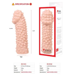 Насадка на член Kokos Extreme Sleeve ES.10 розмір M 11 Зображення Насадка на член Kokos Extreme Sleeve ES.10 розмір M
