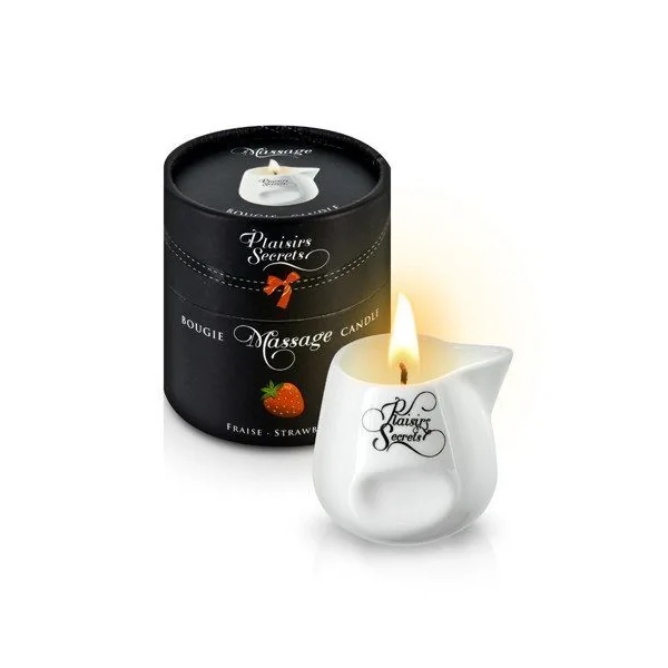 Масажна свічка Plaisirs Secrets Strawberry 80ml 3 Масажна свічка Plaisirs Secrets Strawberry 80ml