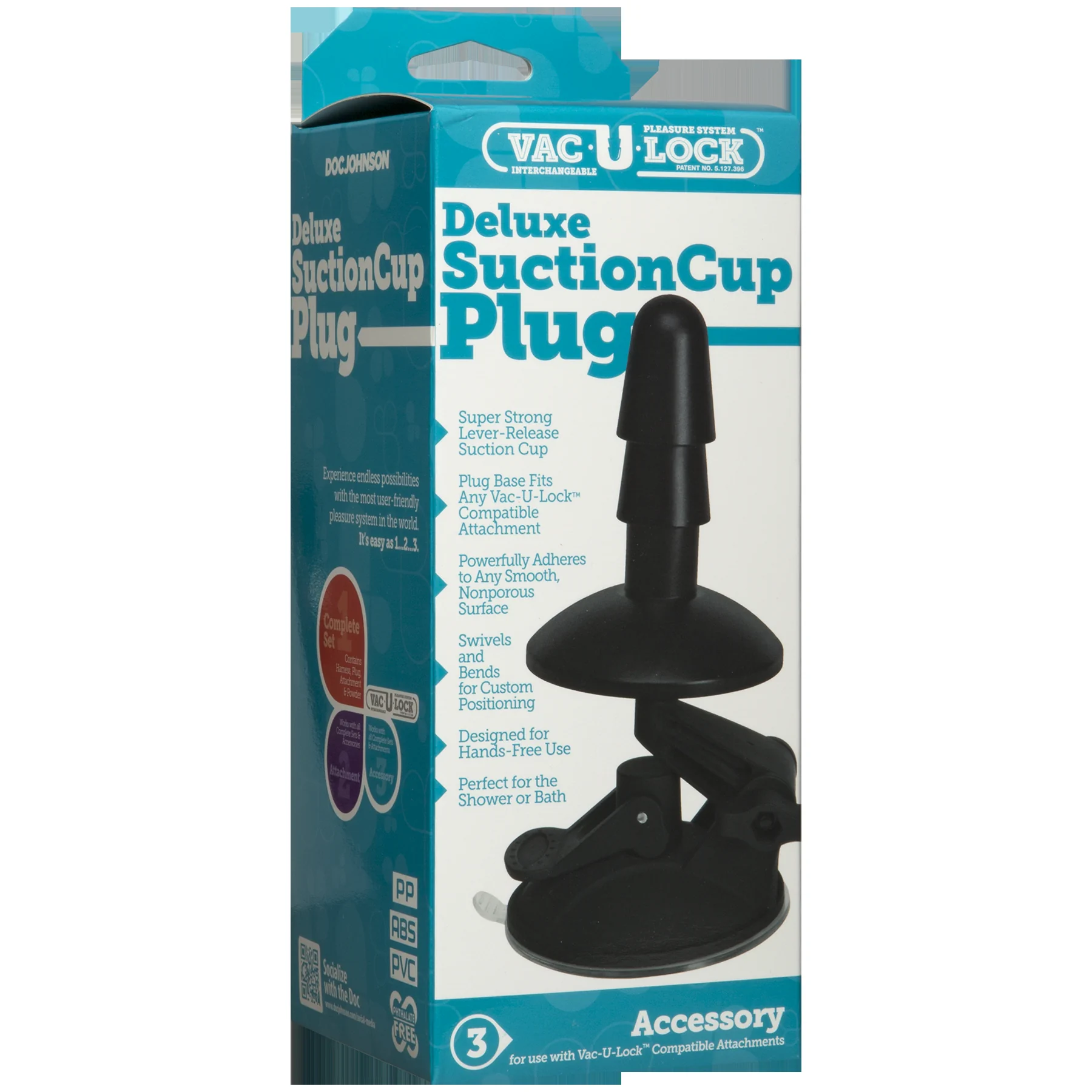 Кріплення для душу з присоскою Doc Johnson Vac-U-Lock - Deluxe Suction Cup Plug 5 Кріплення для душу з присоскою Doc Johnson Vac-U-Lock - Deluxe Suction Cup Plug - Зображення 3