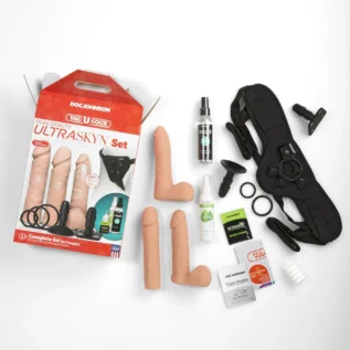 Набір для страпона Doc Johnson Vac-U-Lock Dual Density UltraSKYN Set 13 Зображення Набір для страпона Doc Johnson Vac-U-Lock Dual Density UltraSKYN Set