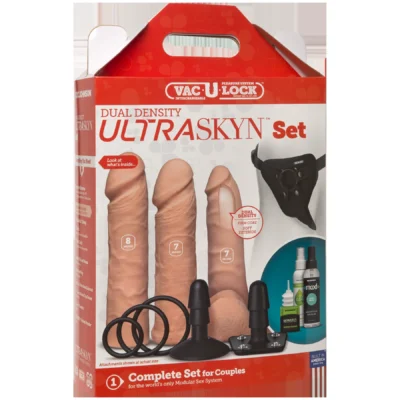 Зображення Набір для страпона Doc Johnson Vac-U-Lock Dual Density UltraSKYN Set