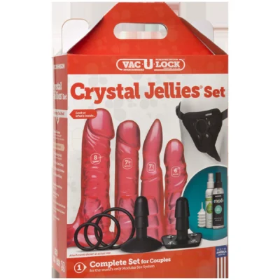 Зображення Набір для страпона Doc Johnson Vac-U-Lock Crystal Jellies Set