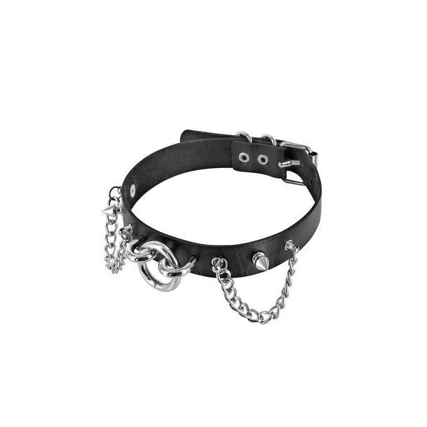 Нашийник ланцюжками, шипами і кільцем Fetish Tentation Choker Rings and Chains 3 Нашийник ланцюжками, шипами і кільцем Fetish Tentation Choker Rings and Chains