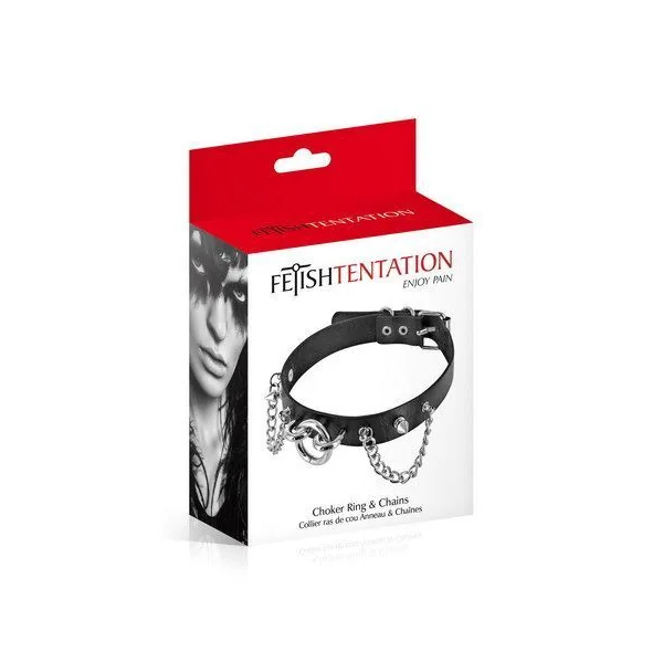 Нашийник ланцюжками, шипами і кільцем Fetish Tentation Choker Rings and Chains 4 Нашийник ланцюжками, шипами і кільцем Fetish Tentation Choker Rings and Chains - Зображення 2