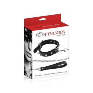 Alternative view of Нашийник з повідцем Fetish Tentation Spikes and Leash