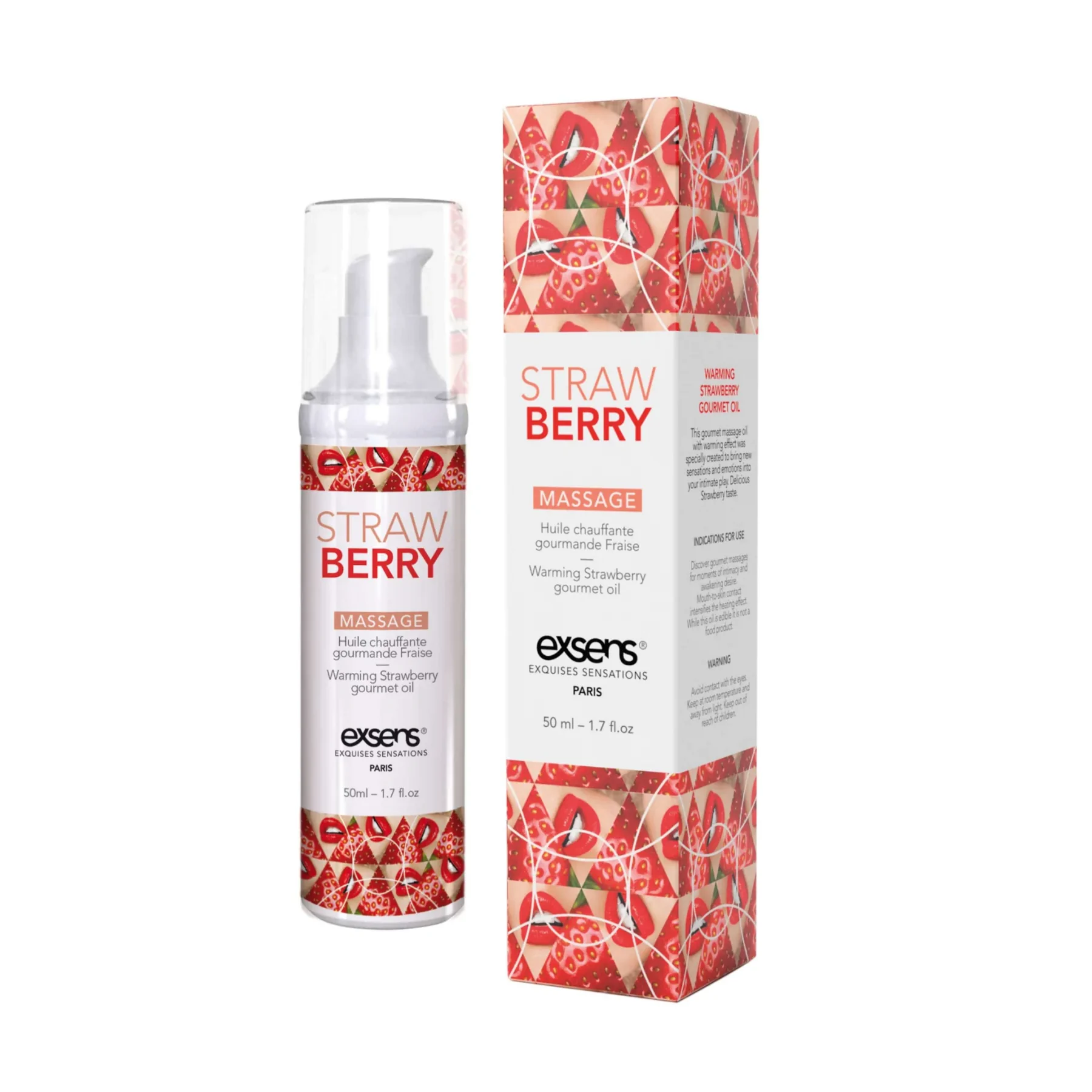 Масажна олія EXSENS Strawberry 50ml 4 Масажна олія EXSENS Strawberry 50ml - Зображення 2
