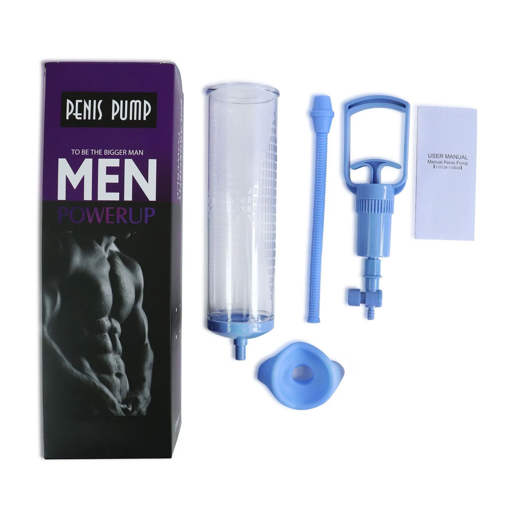 Вакуумна помпа з ручним насосом Men Powerup Blue 5 Вакуумна помпа з ручним насосом Men Powerup Blue - Зображення 3