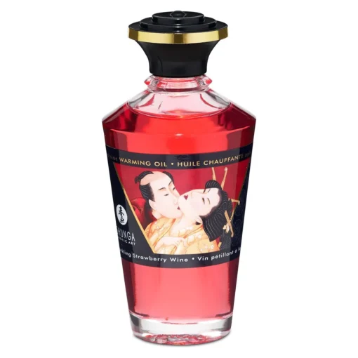 Розігрівальна олія Shunga Aphrodisiac Warming Oil – Sparkling Strawberry Wine 100ml - Зображення 2