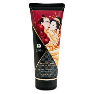 Їстівний масажний крем Shunga Kissable Massage Cream – Sparkling Strawberry Wine 200ml