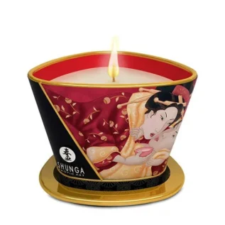Масажна свічка Shunga Massage Candle – Sparkling Strawberry Wine 170ml