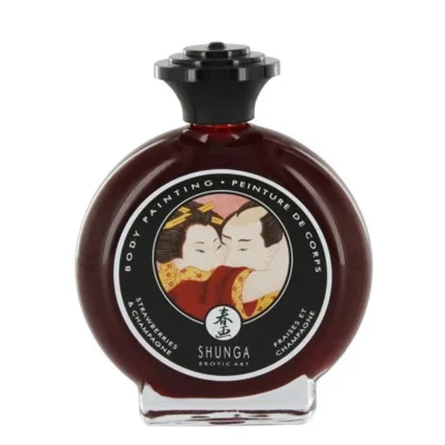 Фарба для тіла Shunga BODYPAINTING – Sparkling Strawberry Wine 100ml