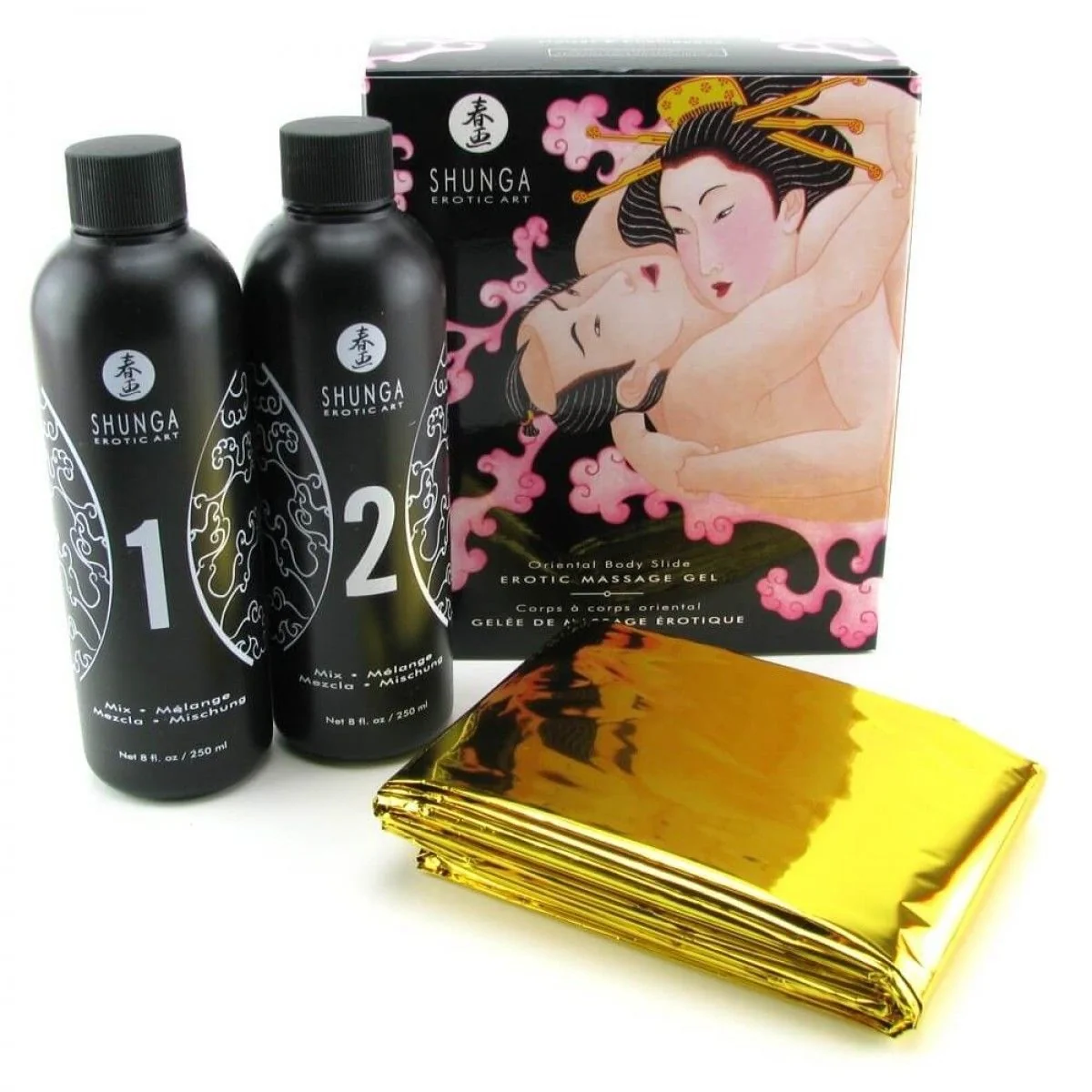 Гель для NURU-масажу Shunga Oriental Body-to-Body – Sparkling Strawberry Wine плюс простирадло 3 Гель для NURU-масажу Shunga Oriental Body-to-Body – Sparkling Strawberry Wine плюс простирадло