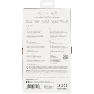 Зображення Вібромасажер 2в1 PILLOW TALK - Sultry