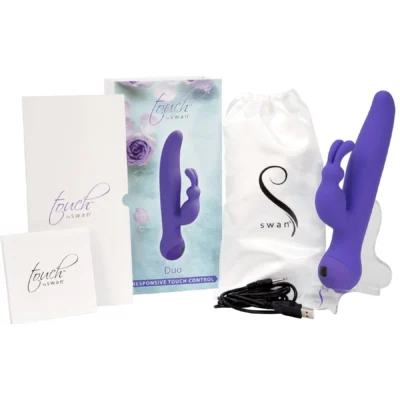 Зображення Вібратор-кролик з сенсорним управлінням і ротацією Touch by SWAN - Duo