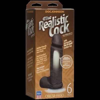 Зображення Фалоімітатор Doc Johnson The Realistic Cock 6 inch Black