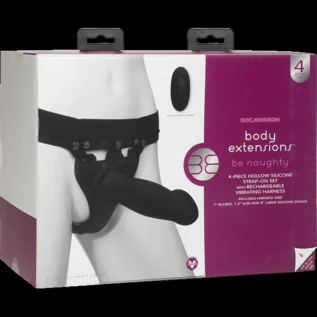 Зображення Набір для страпона з вібрацією Doc Johnson Body Extensions - BE Naughty