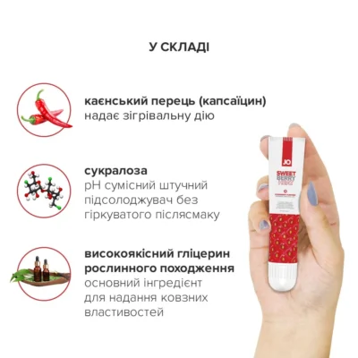 Гель для клітора JO Sweet Berry Heat 10ml 10 Зображення Гель для клітора JO Sweet Berry Heat 10ml